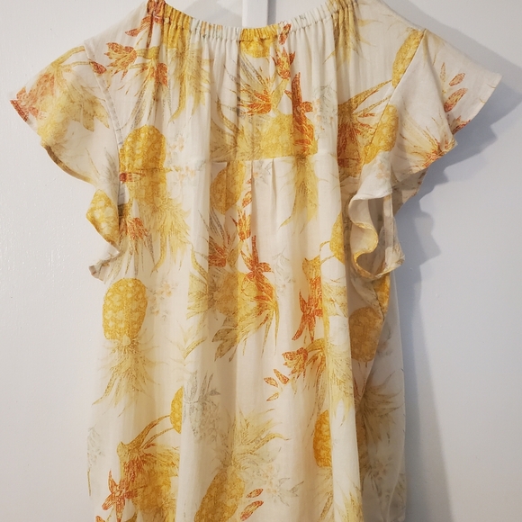A.N.A. - WOMANS PINEAPPLE TOP/BLOUSE - SIZE S - Picture 6 of 6